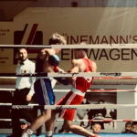 Amateur Boxen Köln: Ausschnitt vom Wettkampf von Combat Club Cologne Boxer im Boxring bei MABV Meisterschaften Elite 2025