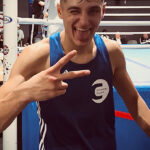 Sieger Lächeln vom Amateurboxer aus dem Boxclub Köln nach seinem Sieg bei den NRW Meisterschaften Elite 2025